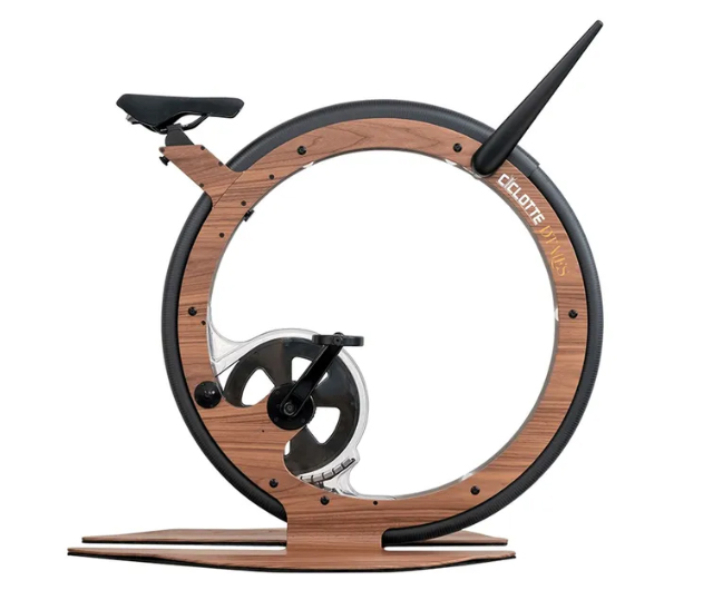 Ciclotte exercise bike in wood and carbon fibre